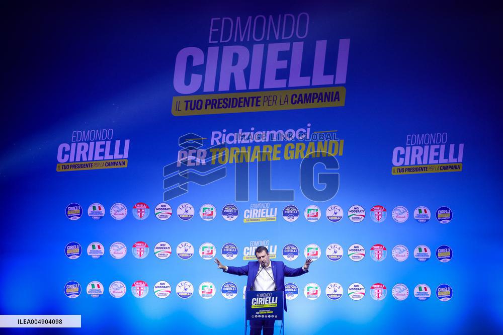 Campaign rally to support Campania regional candidate Edmondo Cirielli - Naples