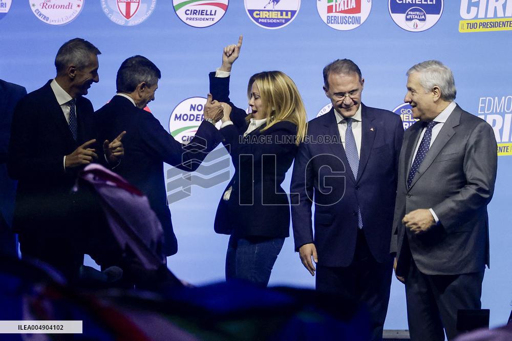 Campaign rally to support Campania regional candidate Edmondo Cirielli - Naples