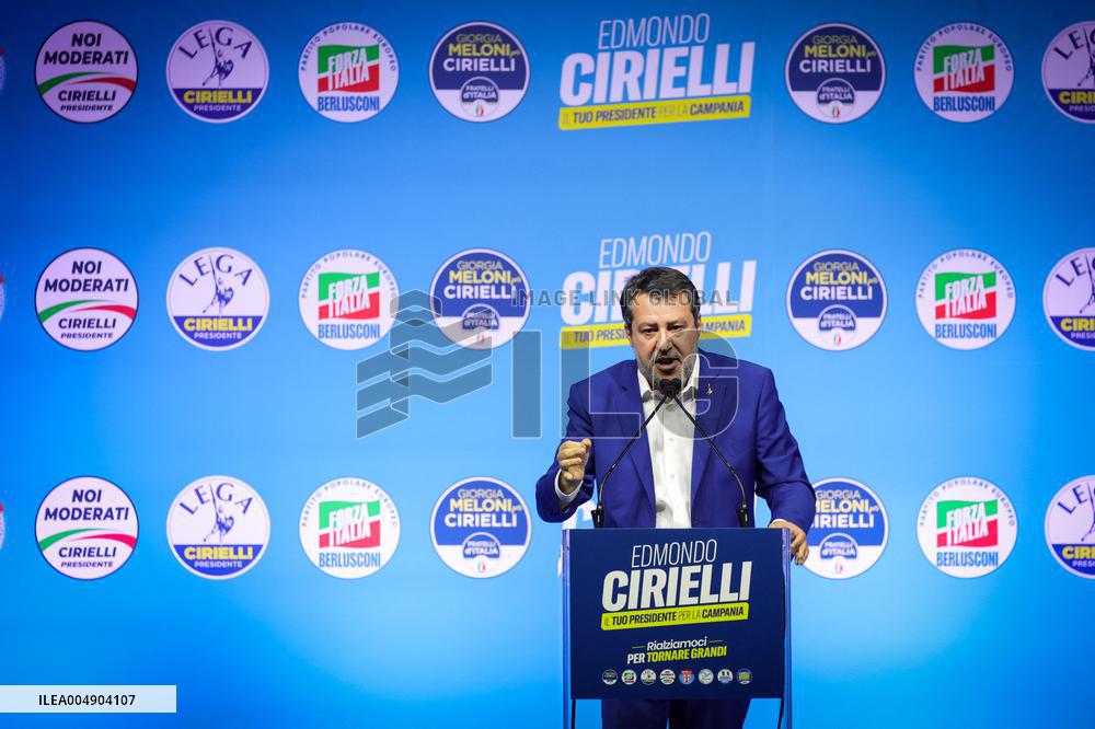 Campaign rally to support Campania regional candidate Edmondo Cirielli - Naples