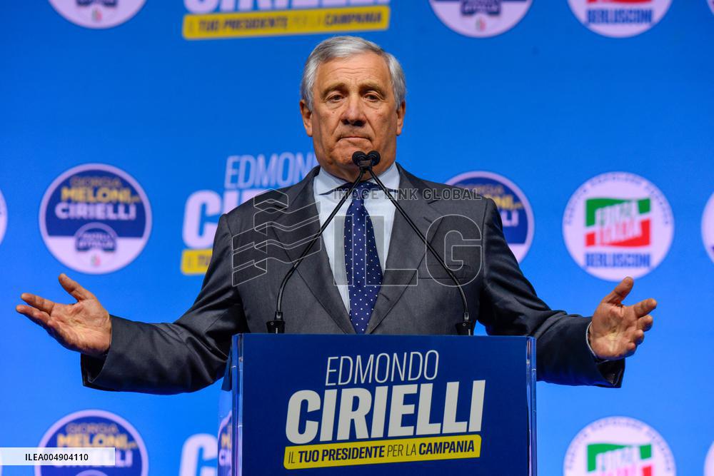 Campaign rally to support Campania regional candidate Edmondo Cirielli - Naples