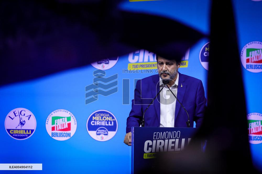 Campaign rally to support Campania regional candidate Edmondo Cirielli - Naples