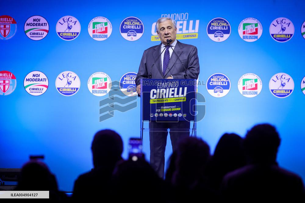 Campaign rally to support Campania regional candidate Edmondo Cirielli - Naples