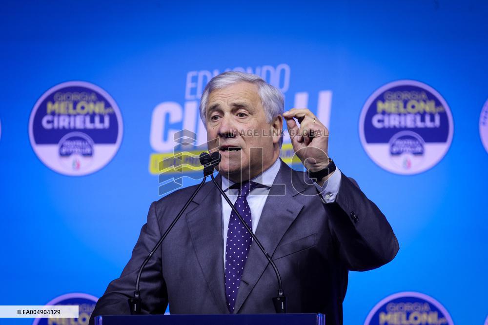 Campaign rally to support Campania regional candidate Edmondo Cirielli - Naples