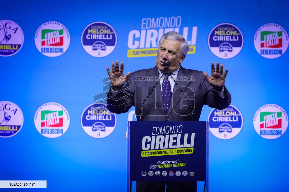 Campaign rally to support Campania regional candidate Edmondo Cirielli - Naples