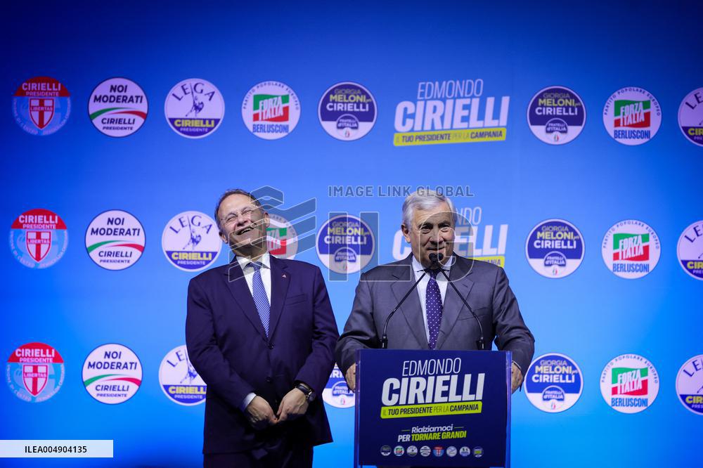 Campaign rally to support Campania regional candidate Edmondo Cirielli - Naples