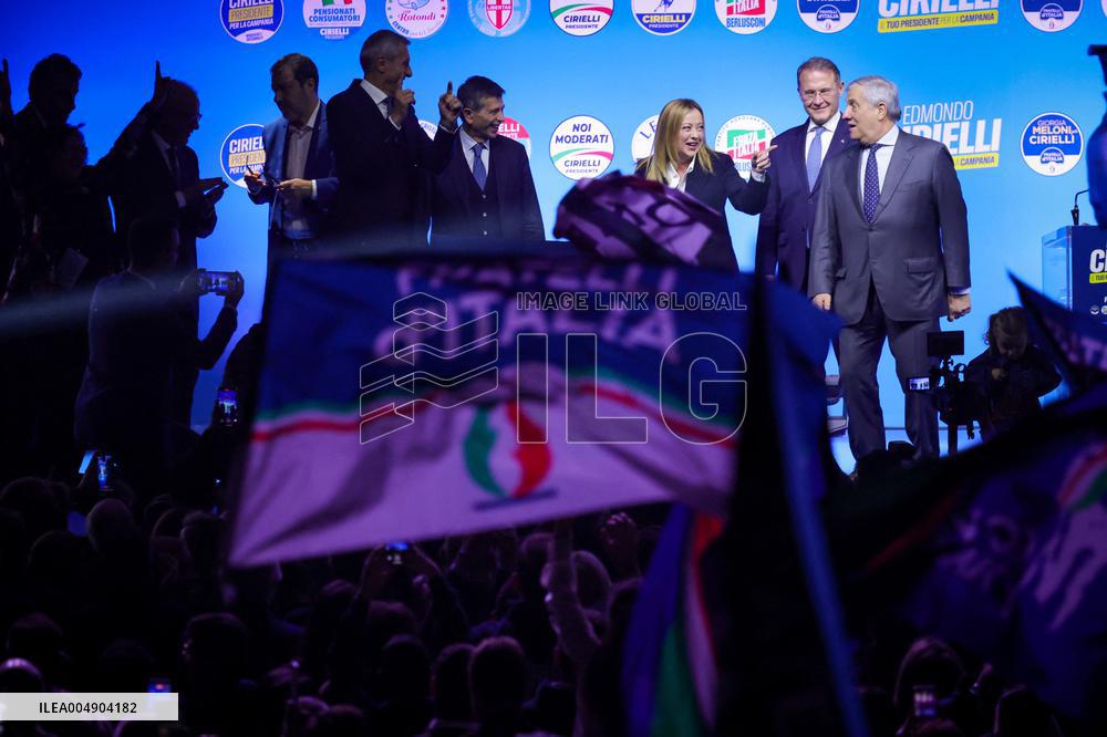 Campaign rally to support Campania regional candidate Edmondo Cirielli - Naples