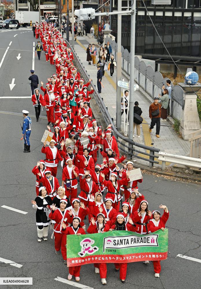Santa Claus charity parade in Tokyo