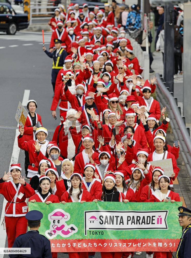 Santa Claus charity parade in Tokyo