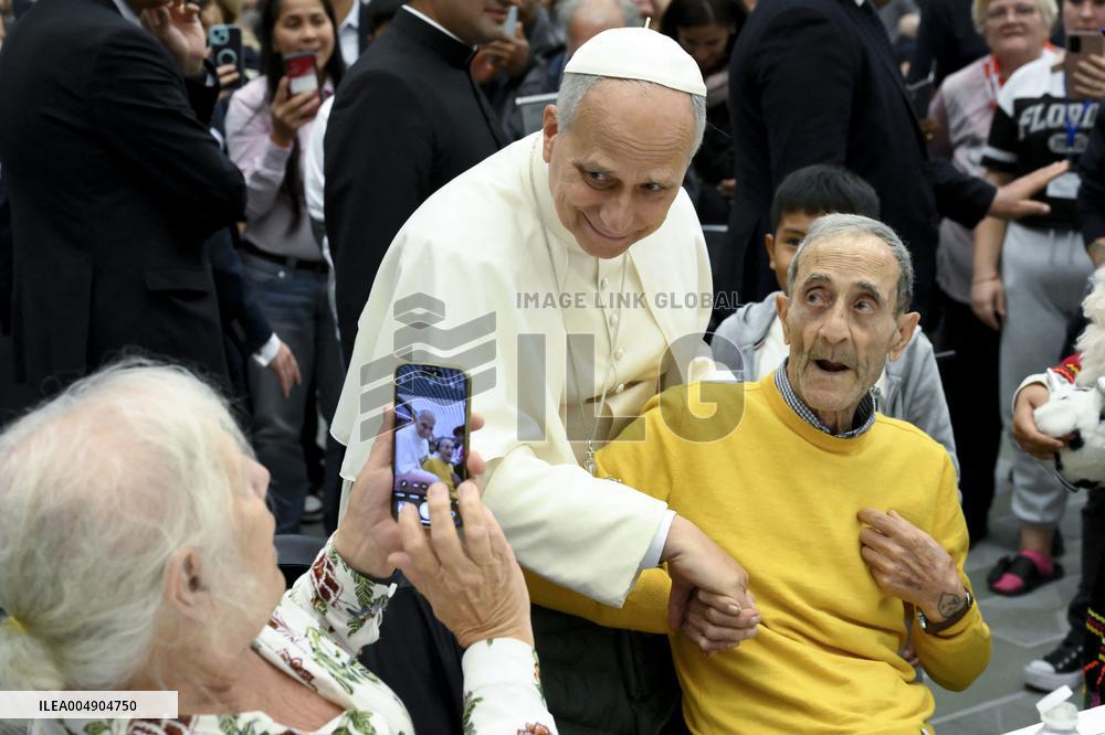 Pope Leo XIV Attends A Special Lunch With Indigent People - Vatican
