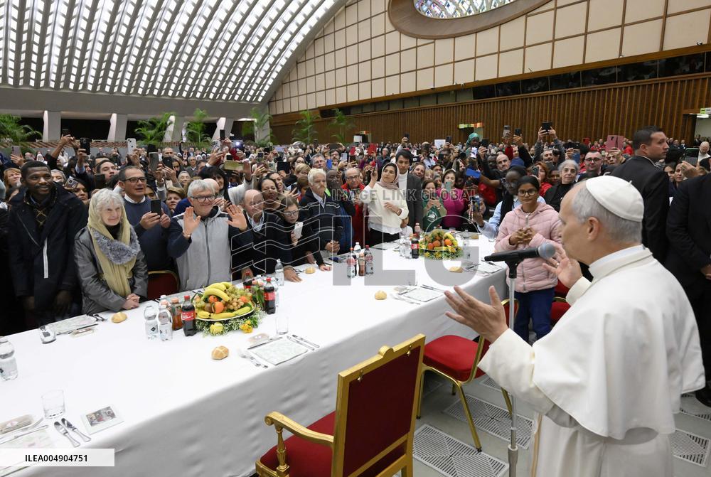 Pope Leo XIV Attends A Special Lunch With Indigent People - Vatican