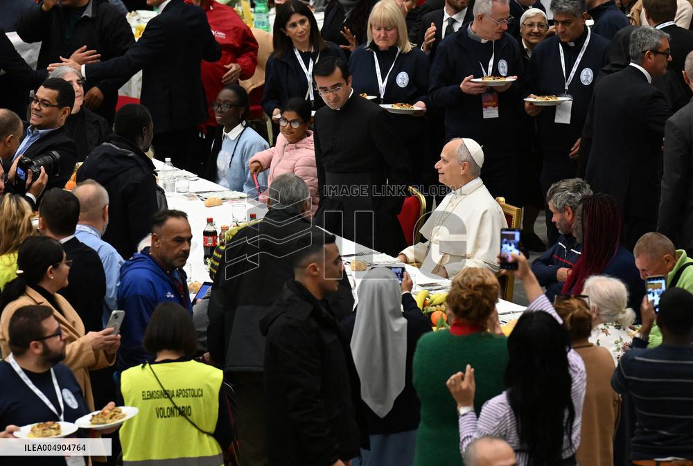 Pope Leo XIV Attends A Special Lunch With Indigent People - Vatican