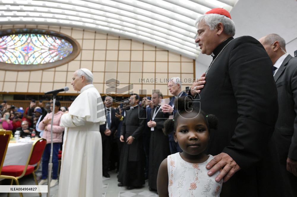 Pope Leo XIV Attends A Special Lunch With Indigent People - Vatican