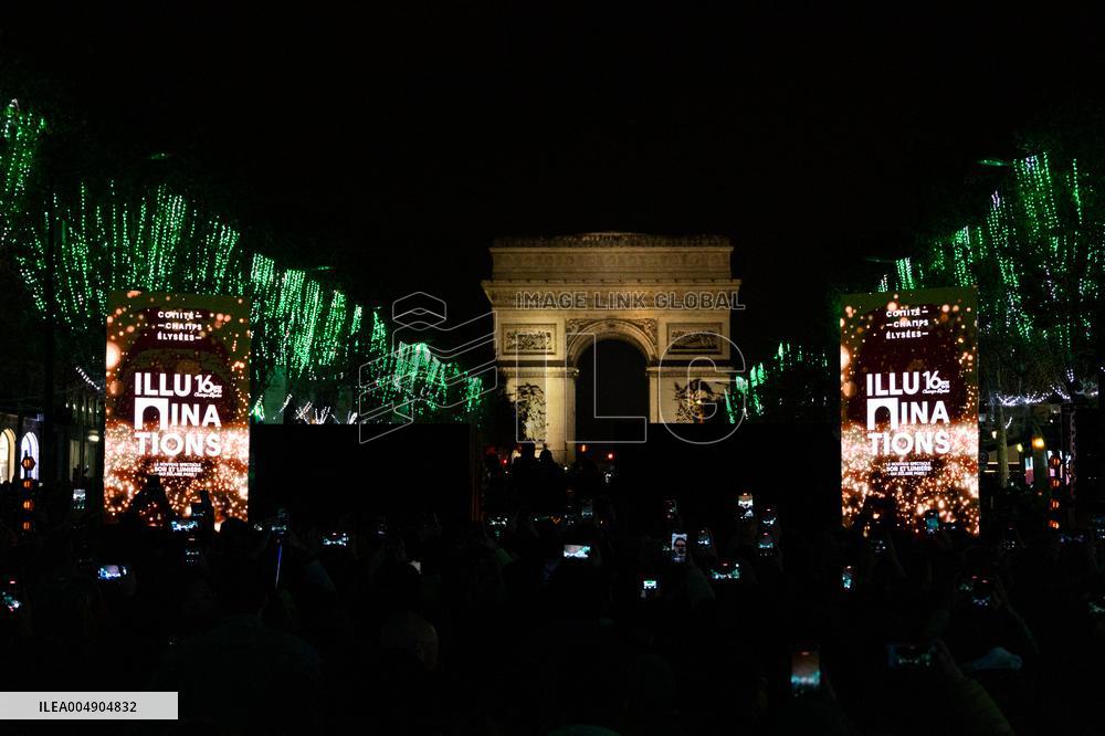 Champs Elysees Launches Christmas Lights NB
