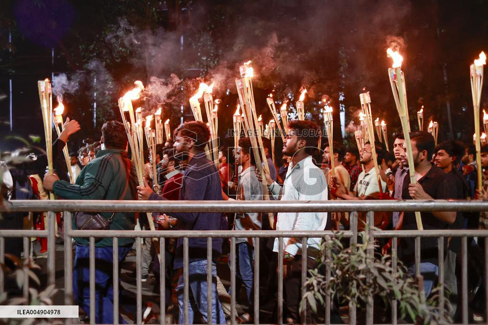 Students March With Torches Demanding Maximum Penalty for Hasina - Dhaka
