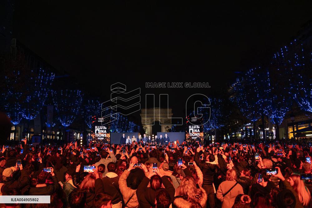Champs Elysees Launches Christmas Lights NB