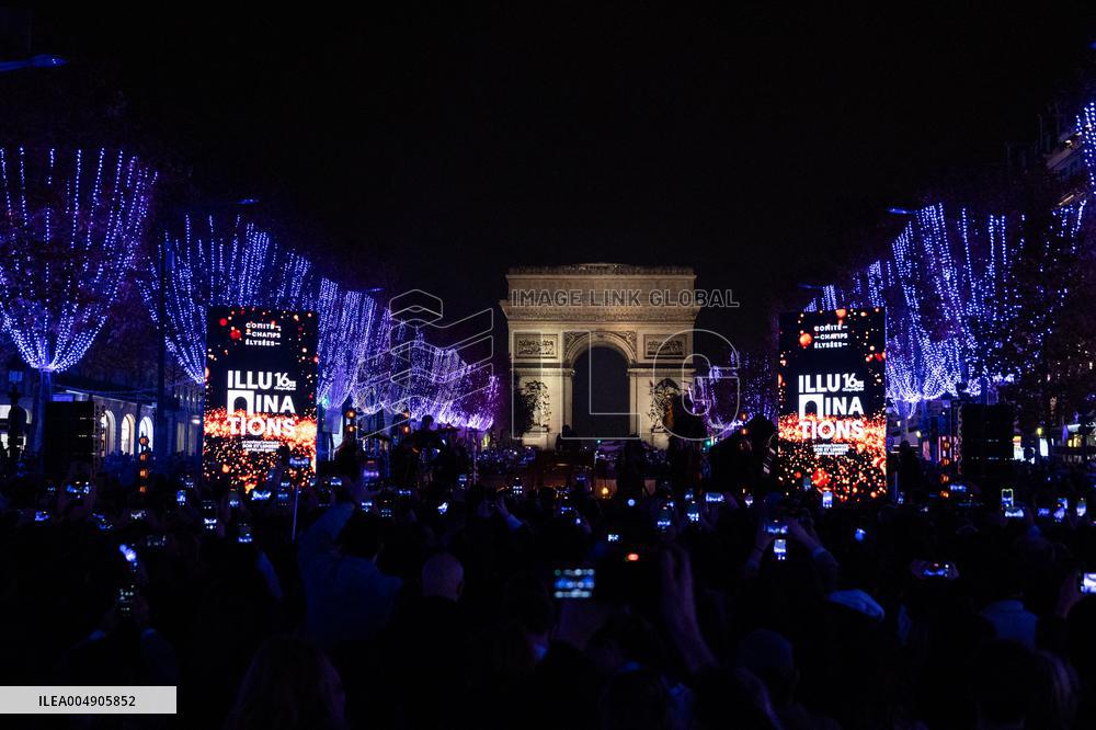 Champs Elysees Launches Christmas Lights NB