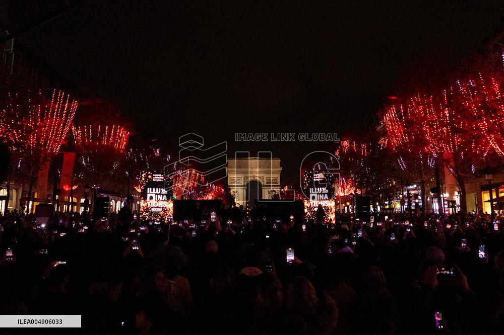 Champs Elysees Launches Christmas Lights NB