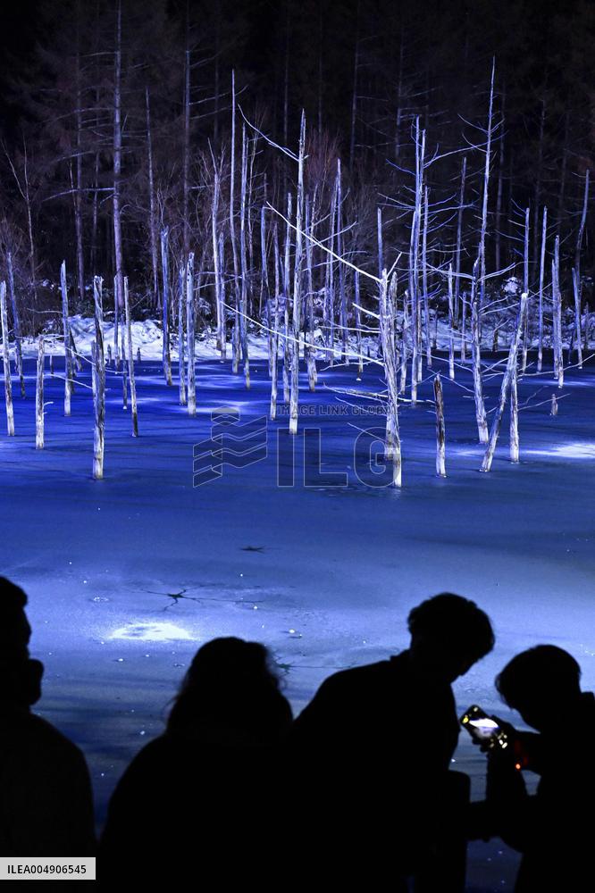 "Blue pond" in northern Japan