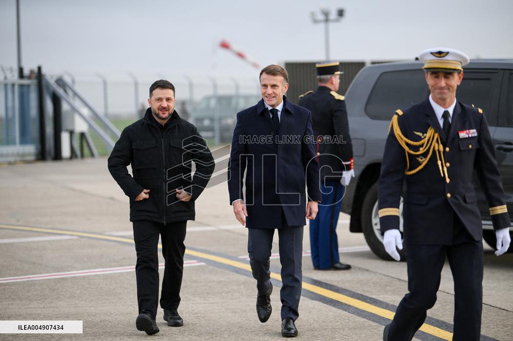 Volodymyr Zelensky Arrival Visit - Villacoublay