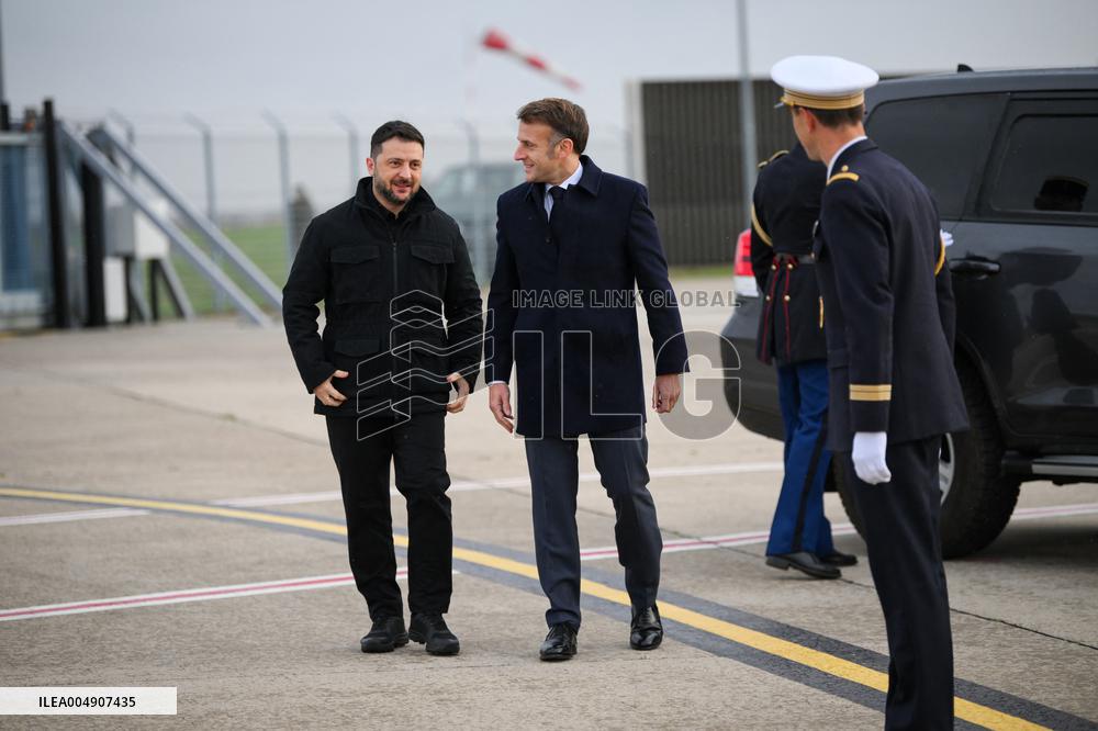 Volodymyr Zelensky Arrival Visit - Villacoublay