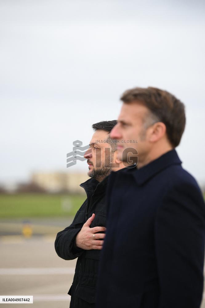 Volodymyr Zelensky Arrival Visit - Villacoublay