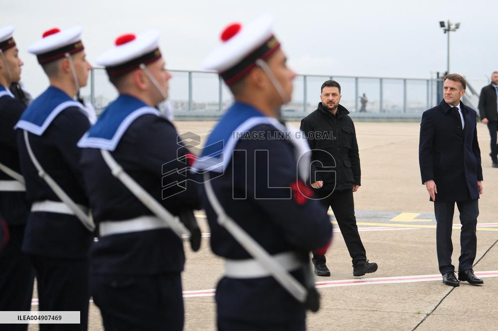 Volodymyr Zelensky Arrival Visit - Villacoublay