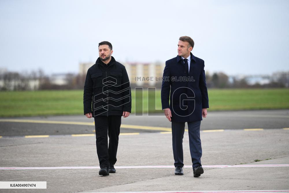 Volodymyr Zelensky Arrival Visit - Villacoublay