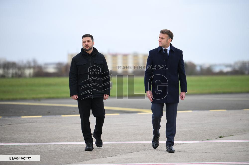 Volodymyr Zelensky Arrival Visit - Villacoublay