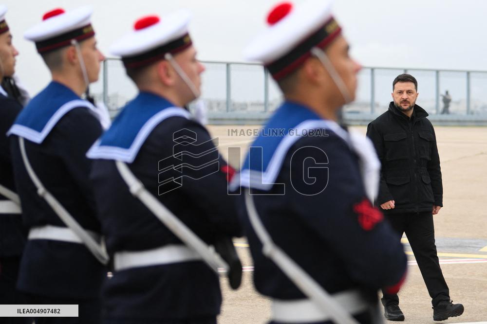 Volodymyr Zelensky Arrival Visit - Villacoublay