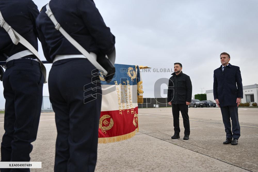 Volodymyr Zelensky Arrival Visit - Villacoublay