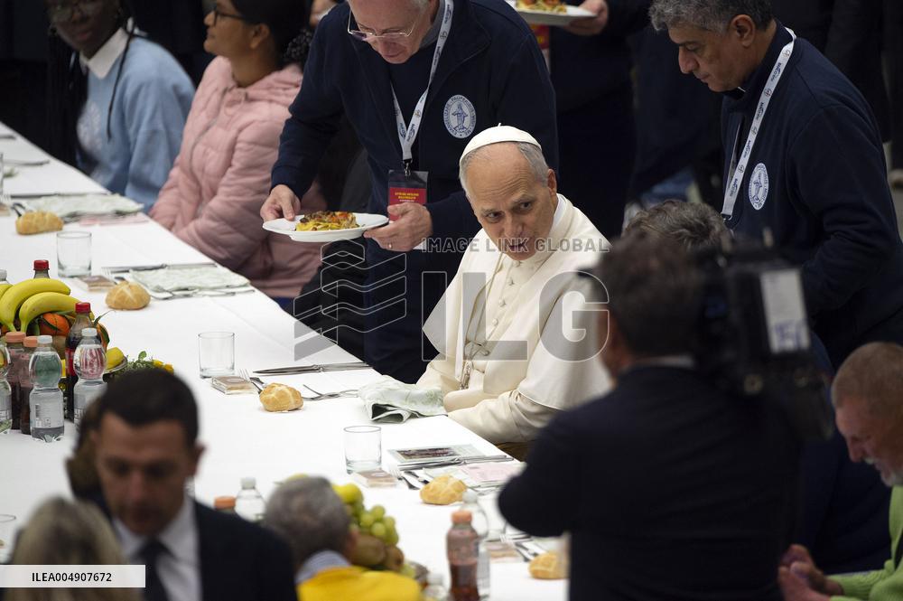 Pope Leo XIV Attends World Day of the Poor Lunch - Vatican