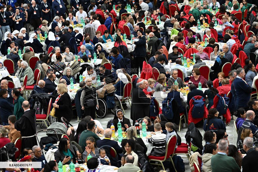 Pope Leo XIV Attends World Day of the Poor Lunch - Vatican