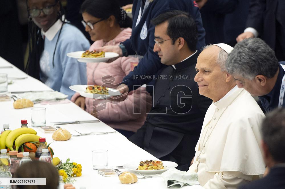 Pope Leo XIV Attends World Day of the Poor Lunch - Vatican