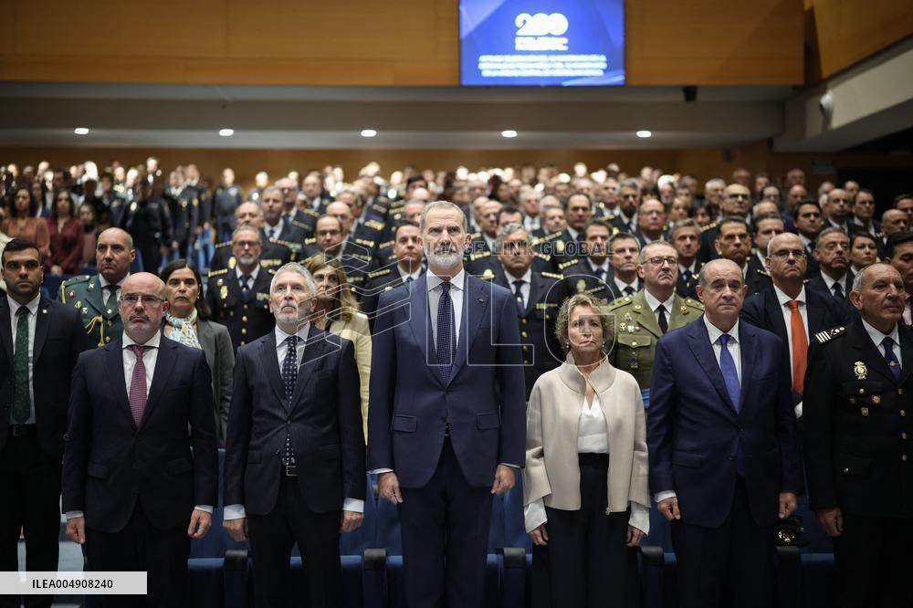 King Felipe VI At TEDAX NRBQ And Cybercrime Anniversaries - Madrid