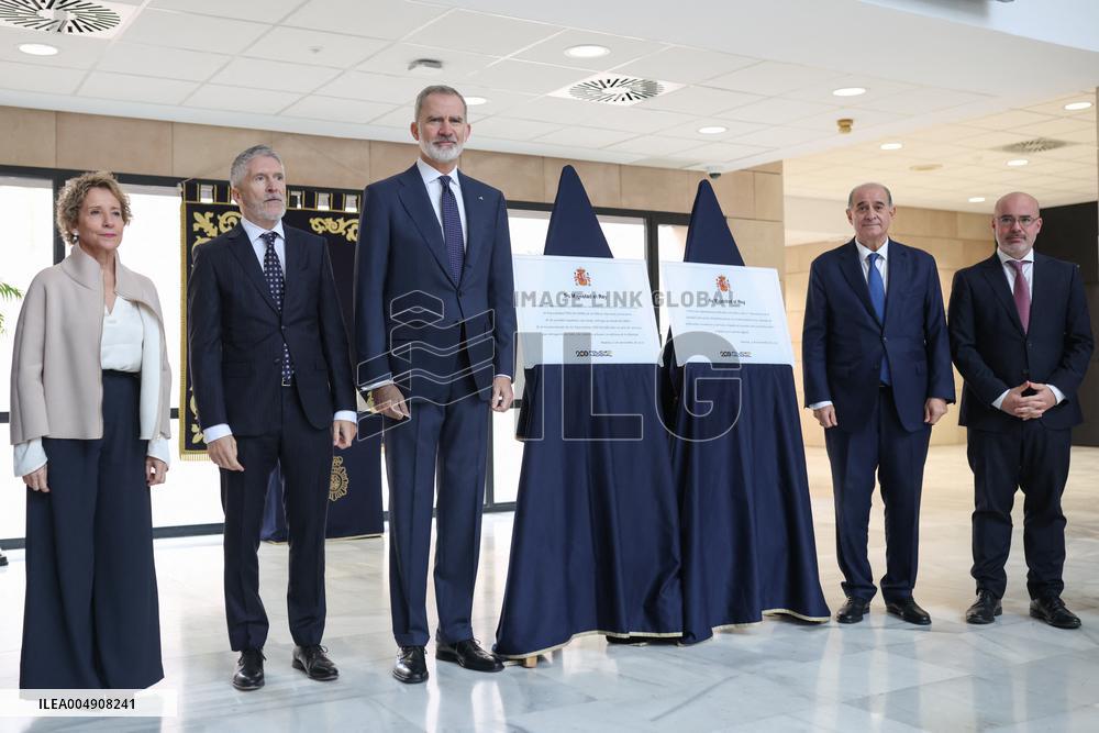 King Felipe VI At TEDAX NRBQ And Cybercrime Anniversaries - Madrid