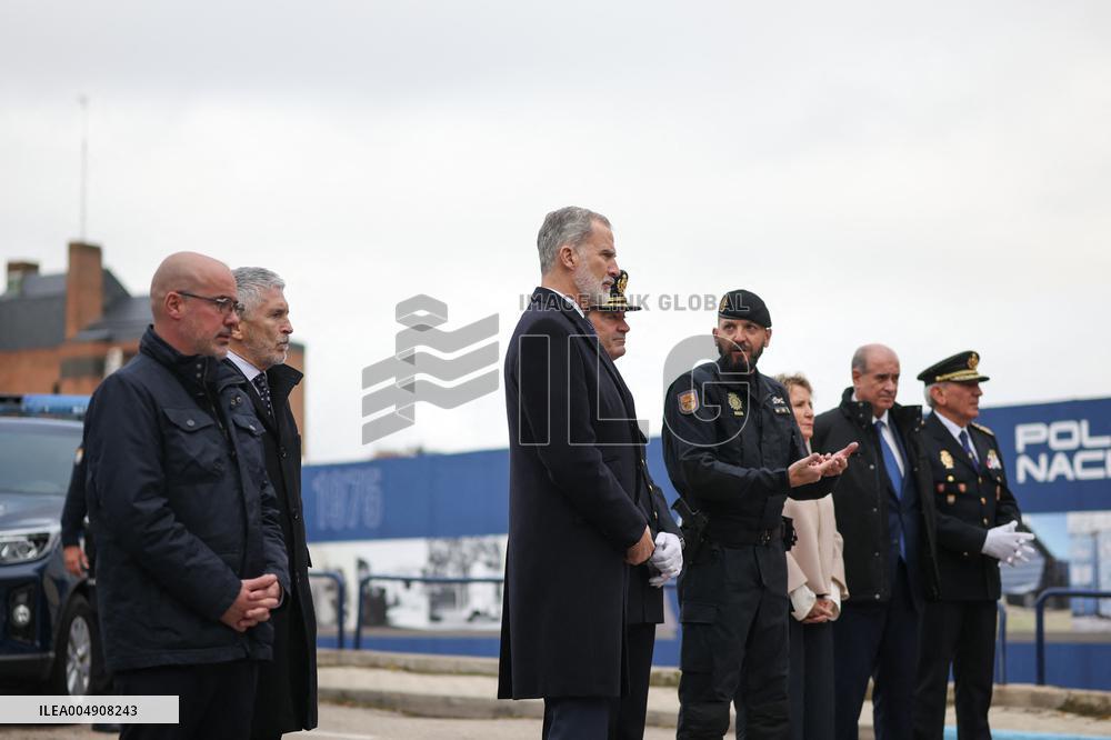 King Felipe VI At TEDAX NRBQ And Cybercrime Anniversaries - Madrid
