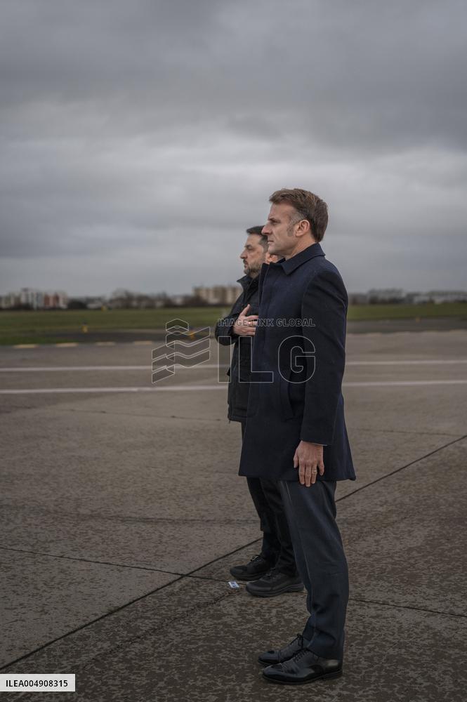Volodymyr Zelensky Arrival Visit - Villacoublay