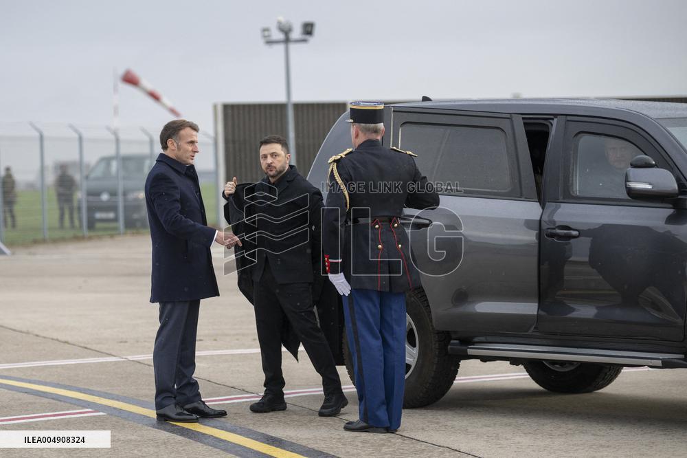 Volodymyr Zelensky Arrival Visit - Villacoublay