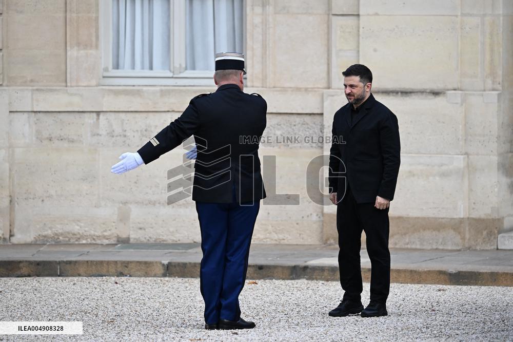 Volodymyr Zelensky Arrives at the Elysee Palace - Paris