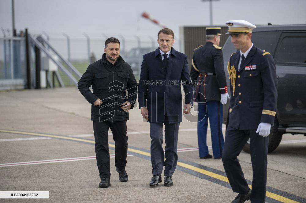 Volodymyr Zelensky Arrival Visit - Villacoublay