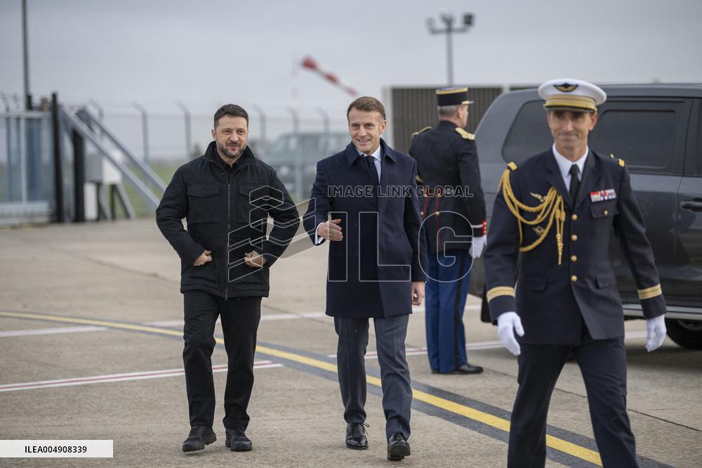 Volodymyr Zelensky Arrival Visit - Villacoublay