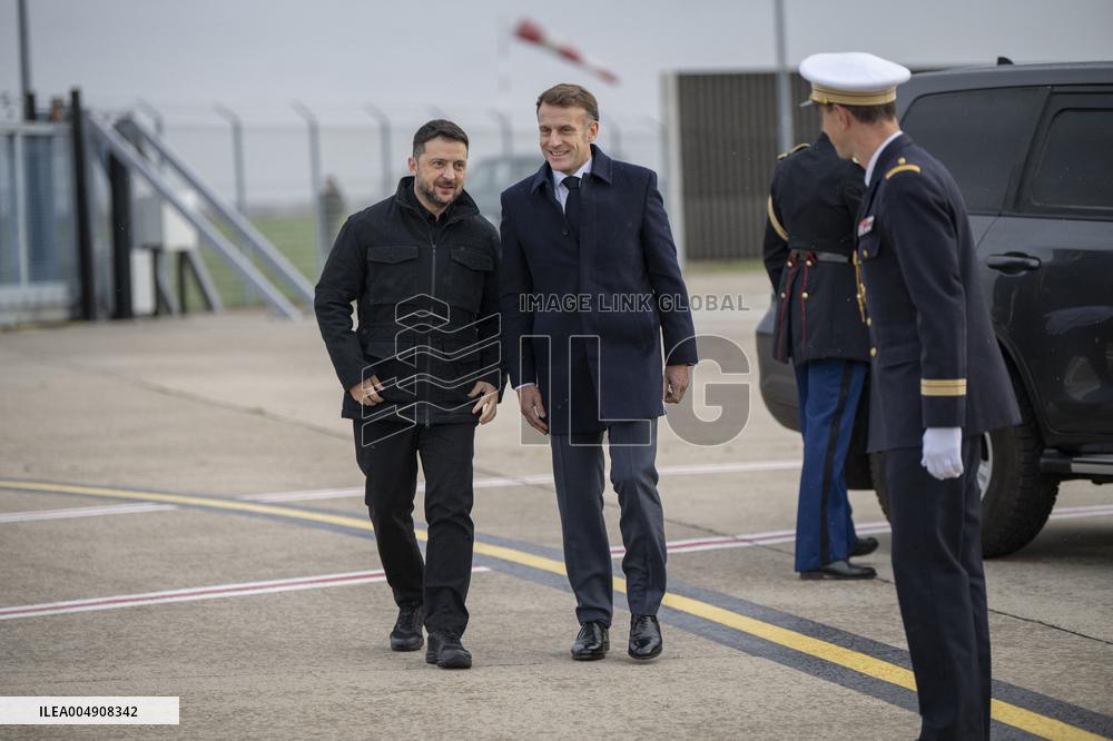 Volodymyr Zelensky Arrival Visit - Villacoublay