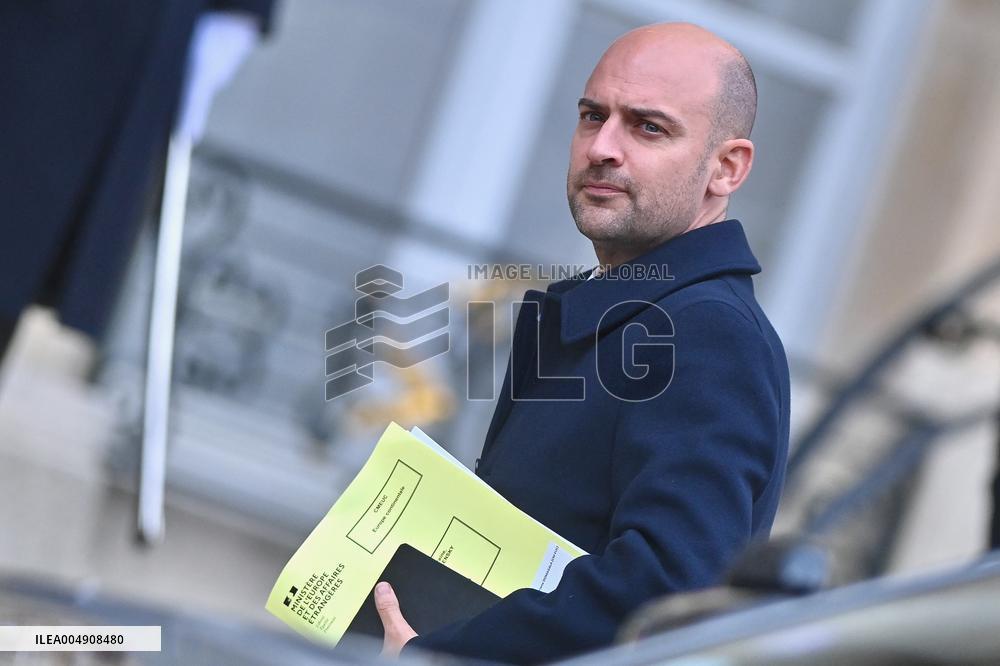 Jean-Noel Barrot Arrives at The Elysee Palace - Paris