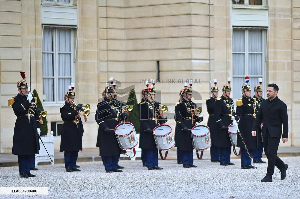 Volodymyr Zelensky Arrives at the Elysee Palace - Paris