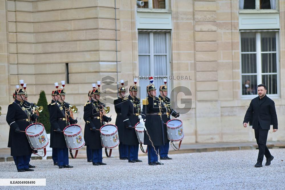 Volodymyr Zelensky Arrives at the Elysee Palace - Paris
