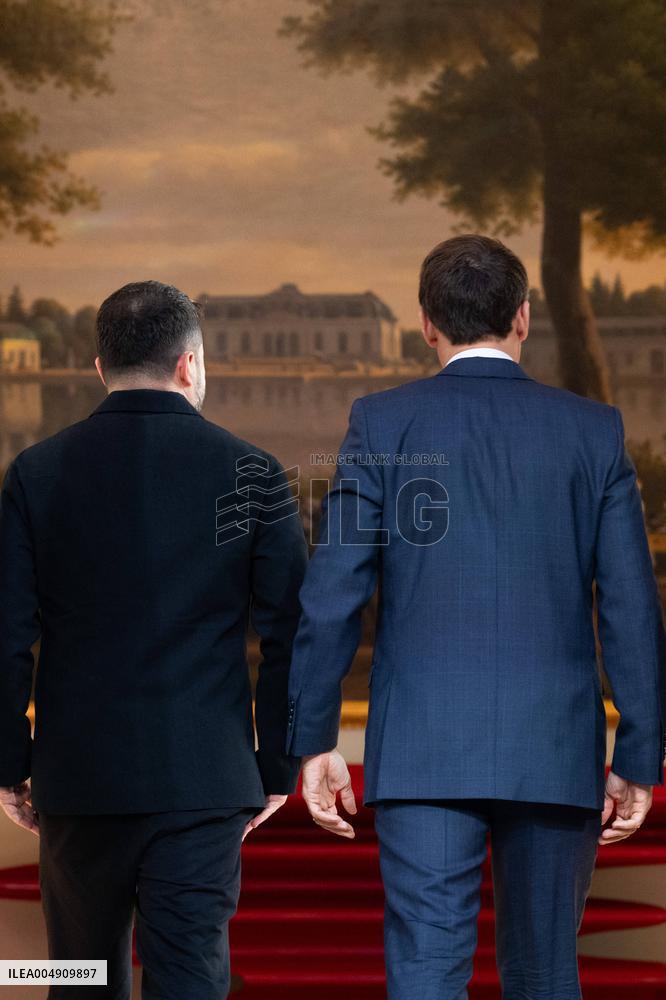 President Macron And President Zelensky Press Conference - Paris