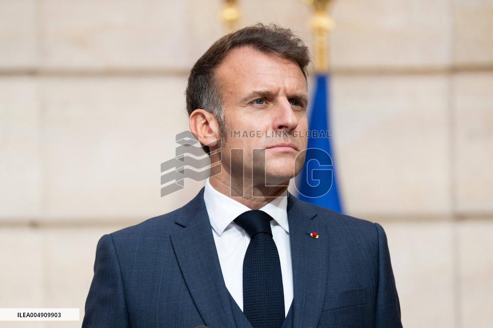 President Macron And President Zelensky Press Conference - Paris
