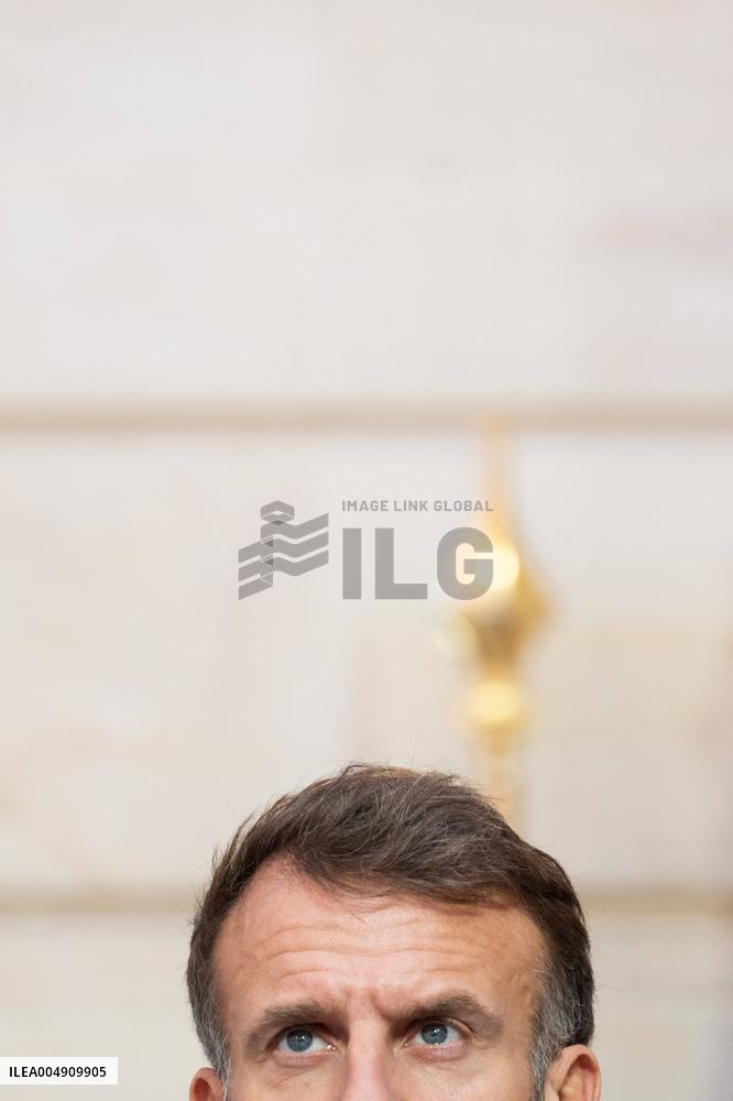 President Macron And President Zelensky Press Conference - Paris