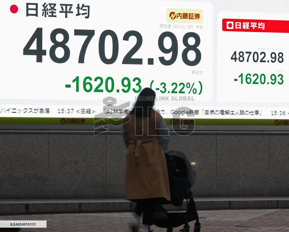 Tokyo stocks plunge