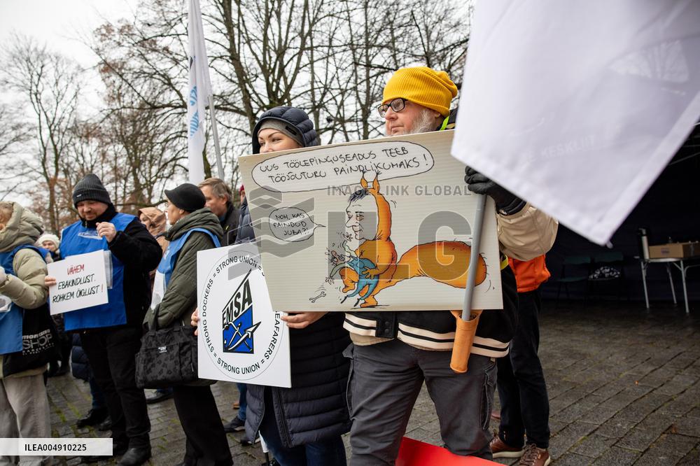 Trade unions protest